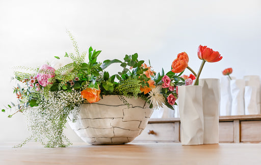 Vases Papier de porcelaine et grand saladier